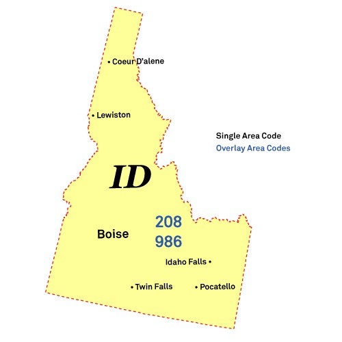 Area codes of Idaho