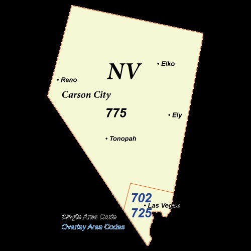 Area codes of Nevada