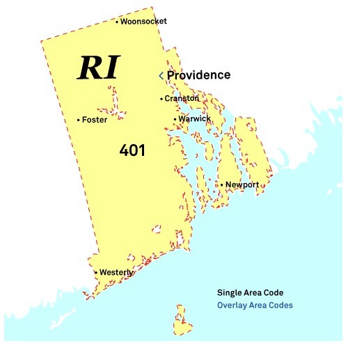 Area codes of Rhode Island