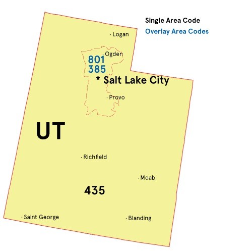 Area codes of Utah